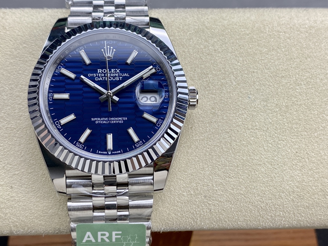 Rolex Datejust 41mm Stainless Steel 126334 Blue Index Jubilee Men's Watch